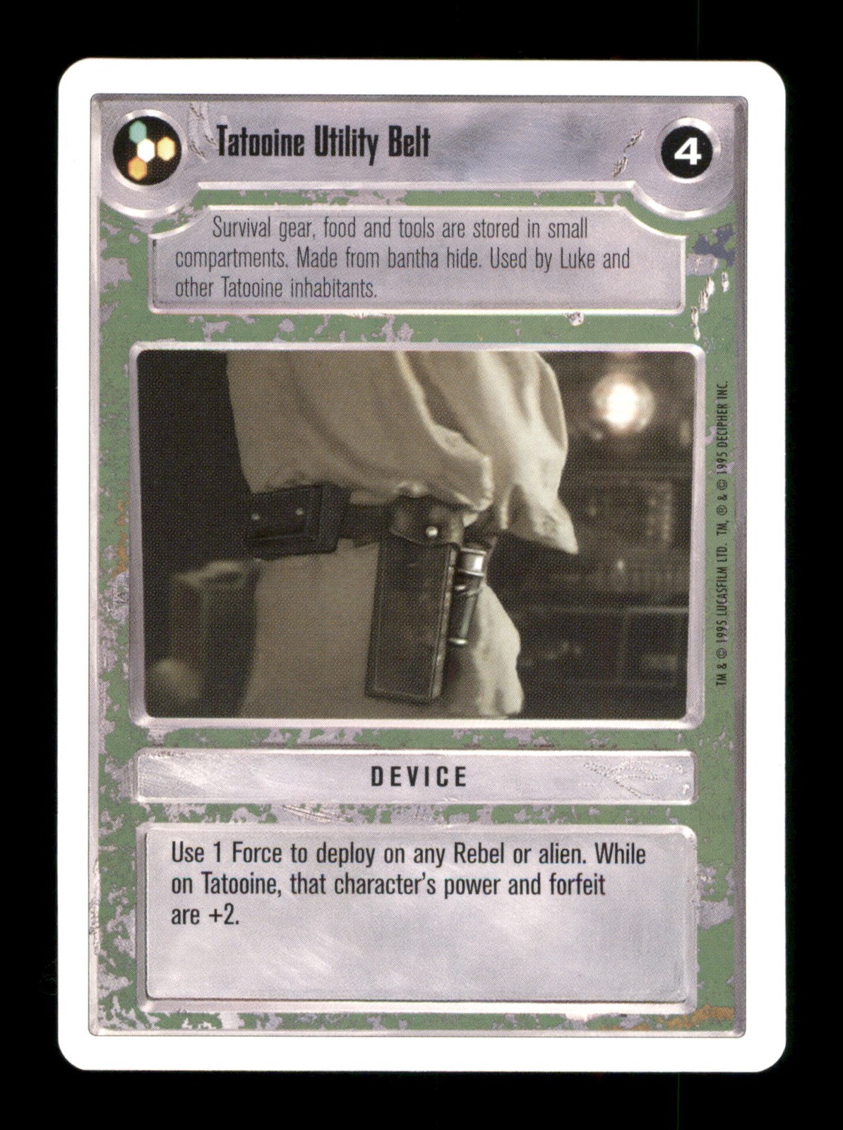 Tatooine Utility Belt Device 1995 Decipher Star Wars Trading Card TCG CCG