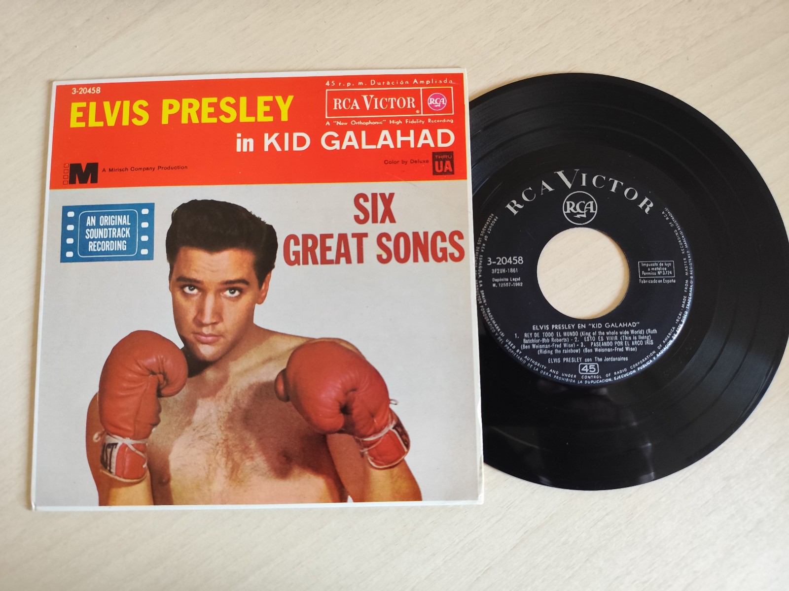 ELVIS PRESLEY -In Kid Galahad / Six Great Songs Ultra Rare EP 7" Spain 1962 EX++