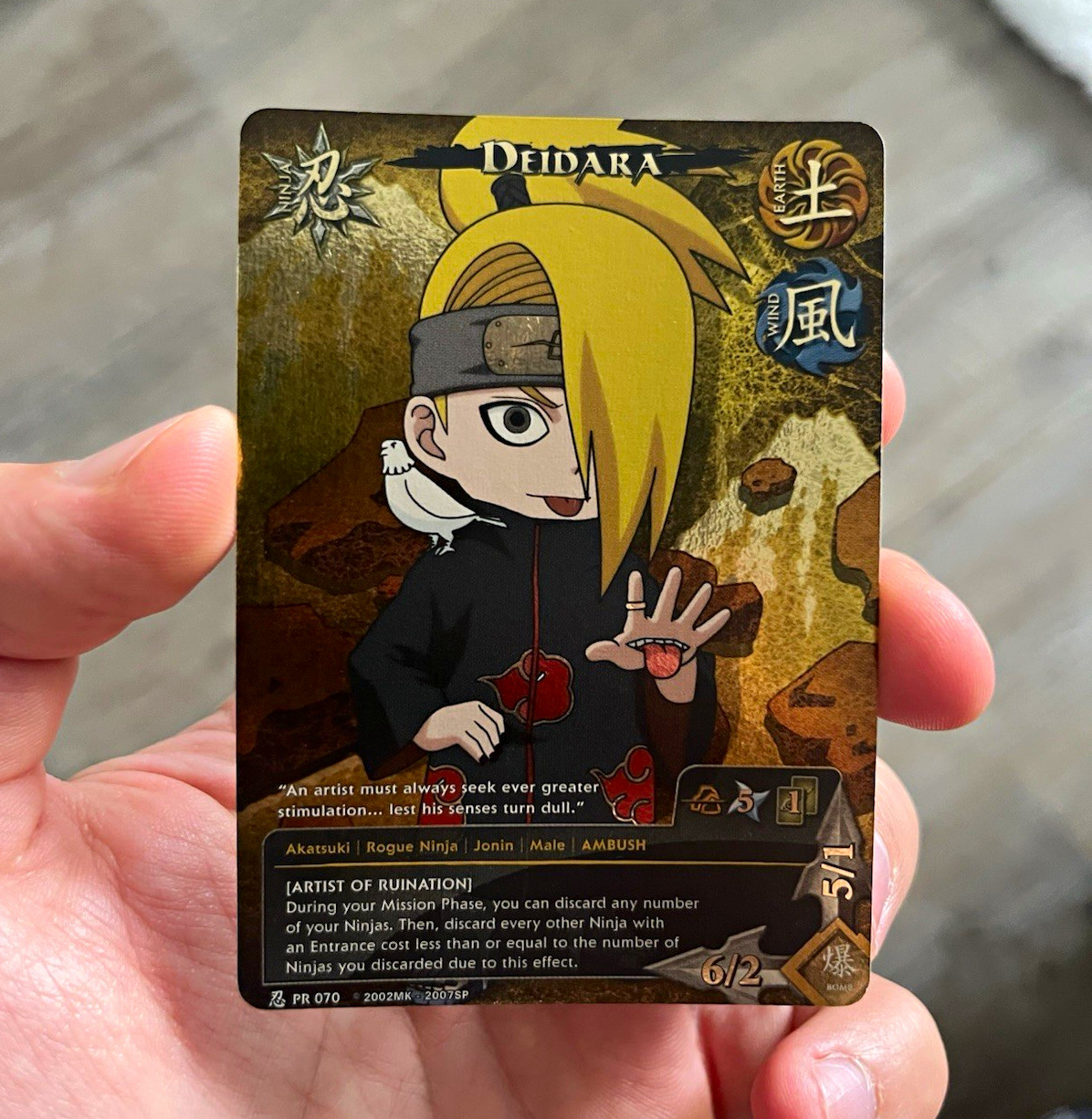 Naruto Collectible Card Game Ccg Card - Deidara English PR 070 (2007)