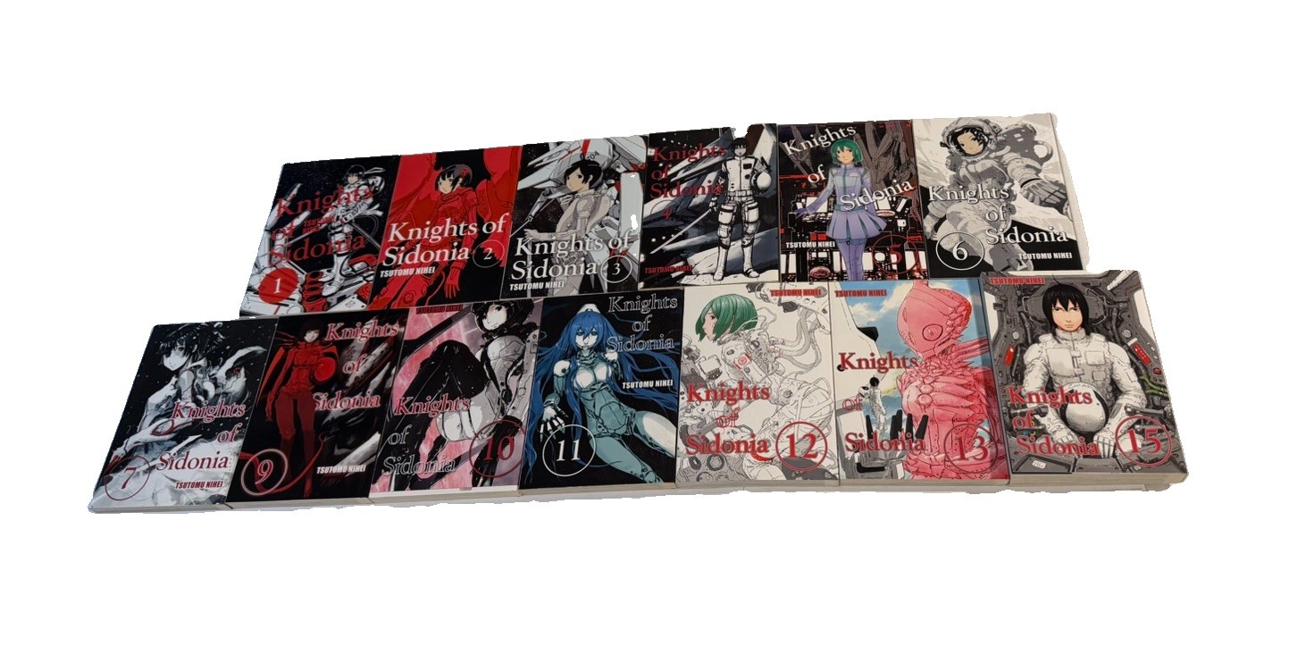 Cavalieri di Sidonia Manga Lotto 13 Volumi 1-7 9-13 15 Tsutomu Nihei Inglese