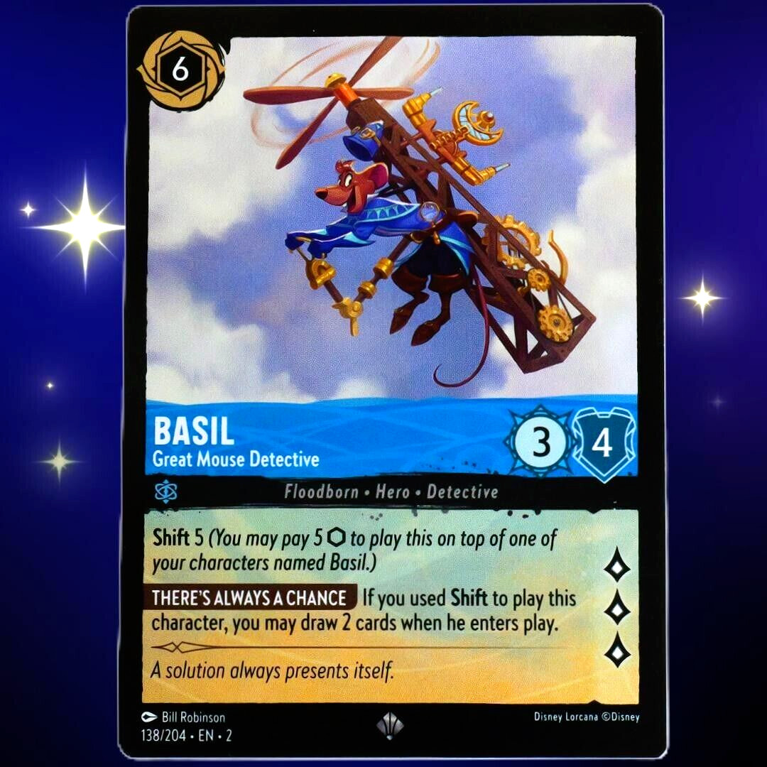 Basilio Grande Topo Detective - Disney Lorcana TCG L'ascesa dei alluvionati #138/204
