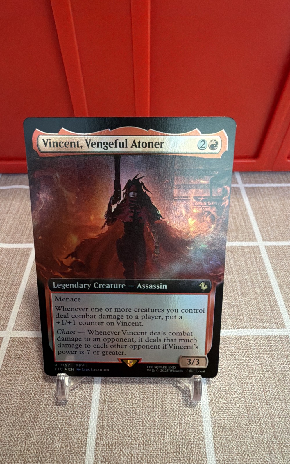 Vincent, Vengeful Atoner (Extended Art) Commander: Final Fantasy Foil