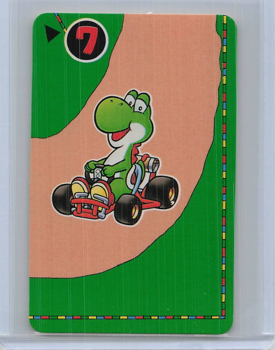 Yoshi Mario Kart 7 Menko Card Giapponese Nintendo Trading Card Vintage