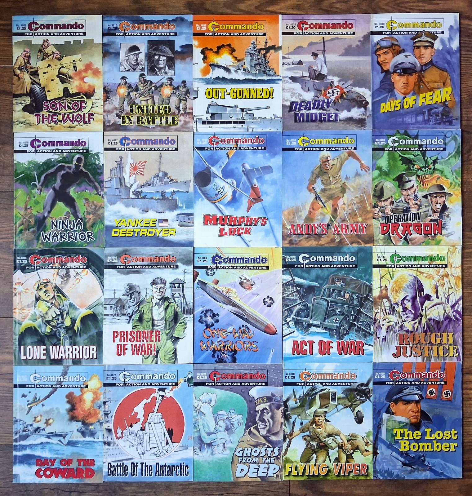 Commando Comics Job Lot Bundle x 20 (79E)