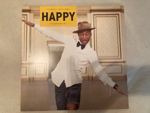 Superbe Maxi Vinyl jaune HAPPY Pharrell Williams