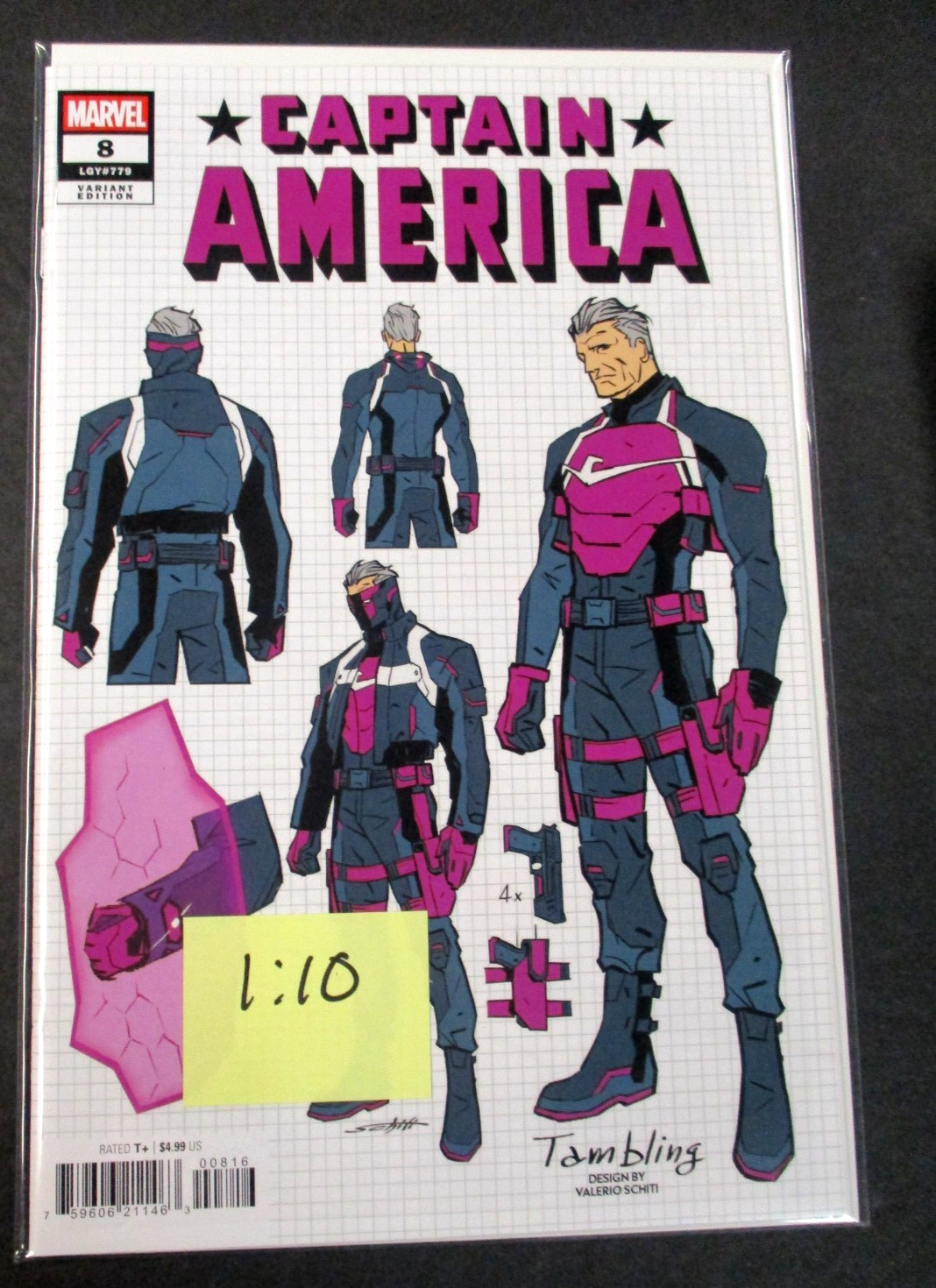 RATIO INCENTIVE 1:10 MARVEL COMICS CAPTAIN AMERICA #8 LGY779 VARIANTE ED AS71