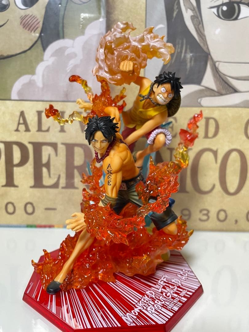 One Piece Figuarts Zero Ace Luffy Brothers Bond Figure No Box Damaged Peg