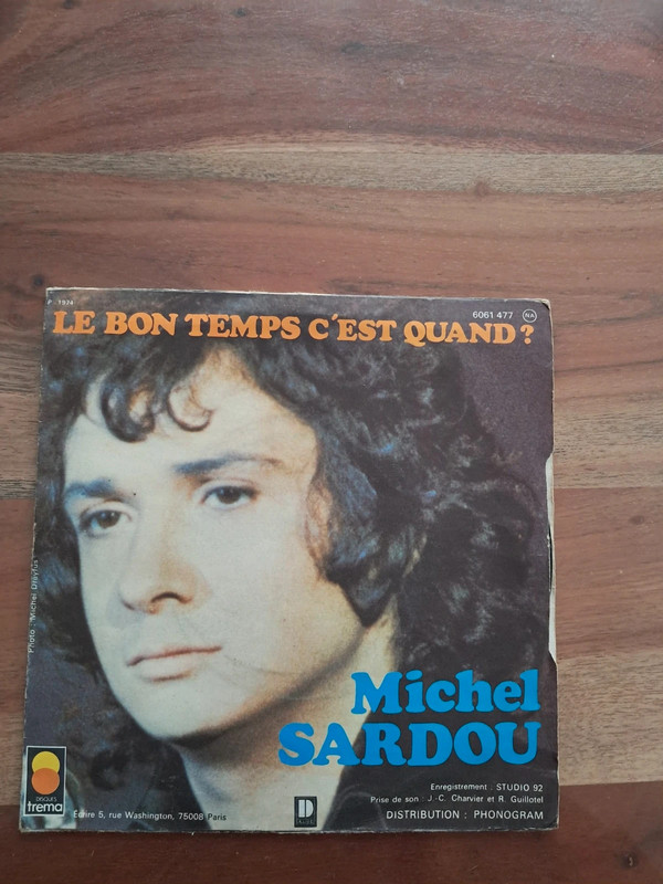 Vynile 45 tours Michel Sardou