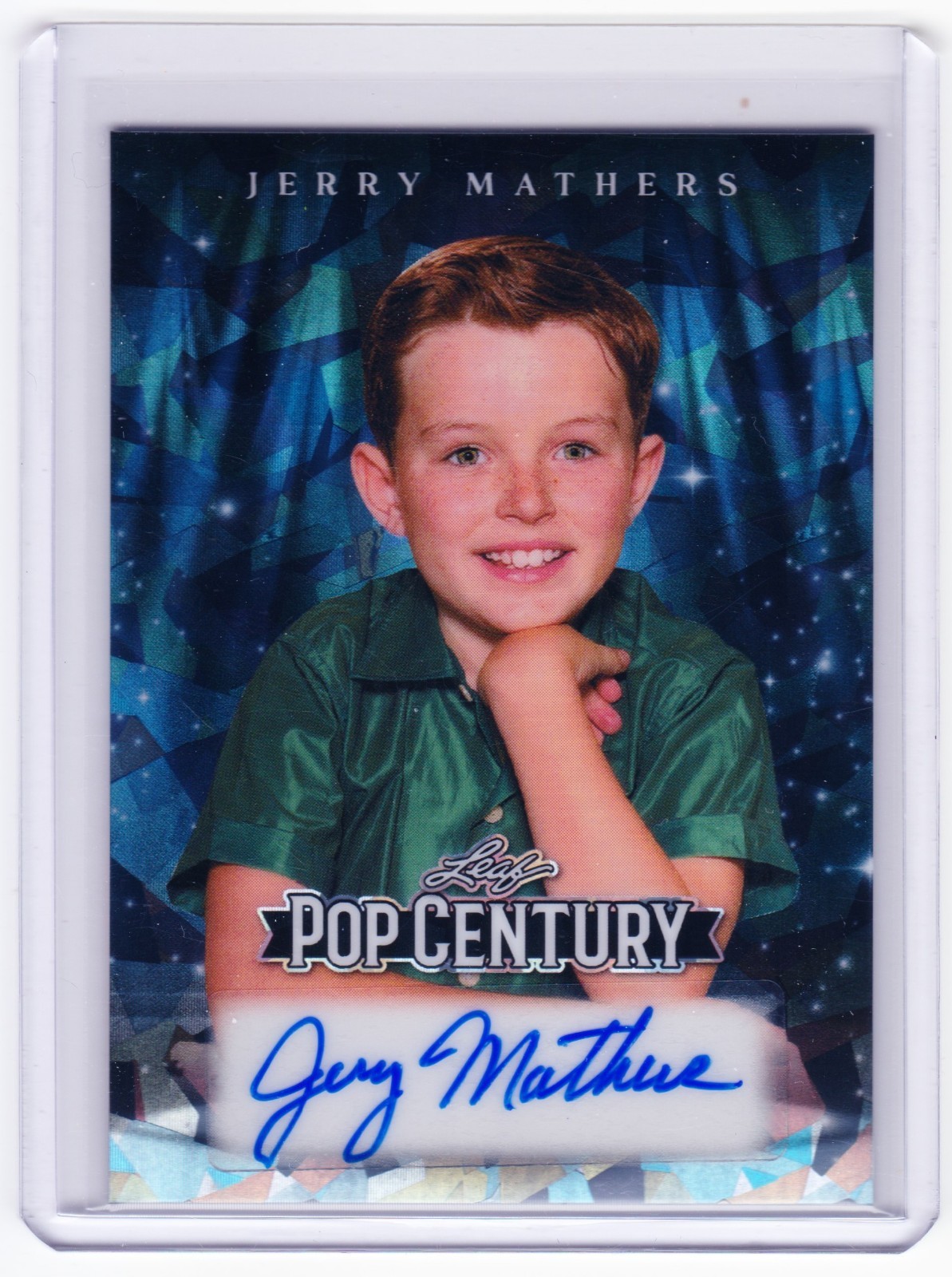 Scheda autografa Jerry Mathers 2026 foglia pop secolo /15 lasciala al castoro auto