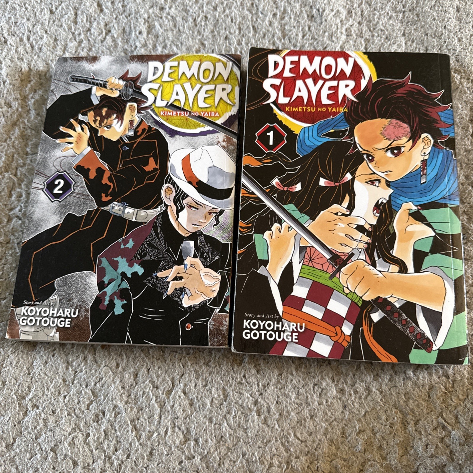 Demon Slayer Books Volume 1 & 2 in English - Manga