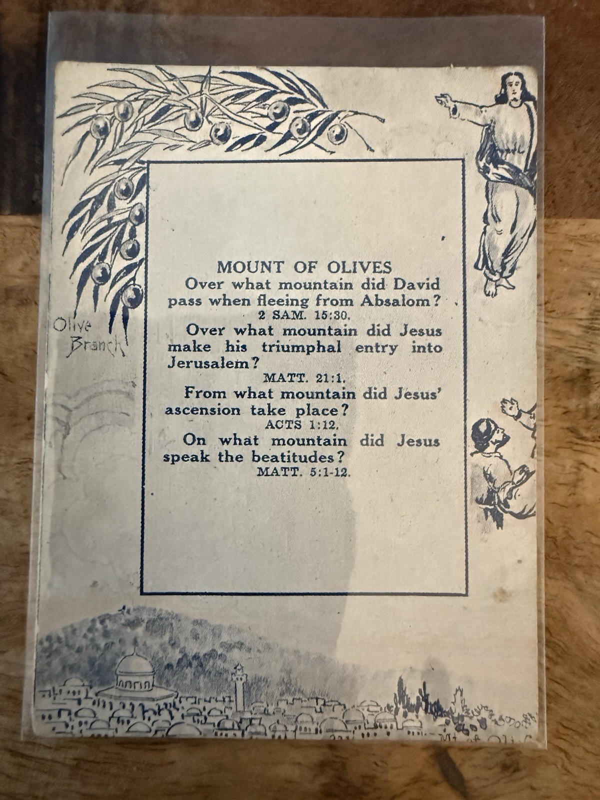 1900 Fratelli Loizeaux nomi biblici illustrati Monte degli Ulivi Gesù Ascensione