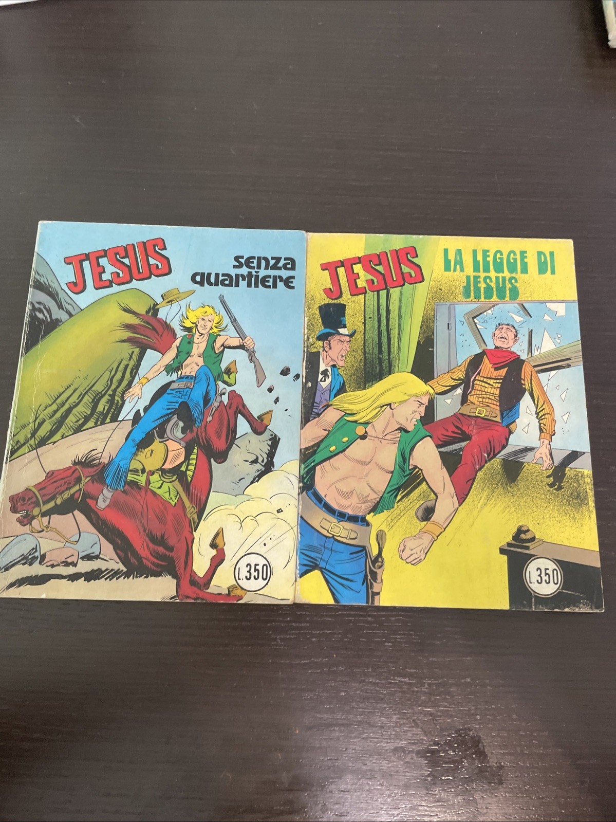 Lotto 2 Fumetti JESUS Originali Anni 70 GEIS Western Missaglia Rari Vintage