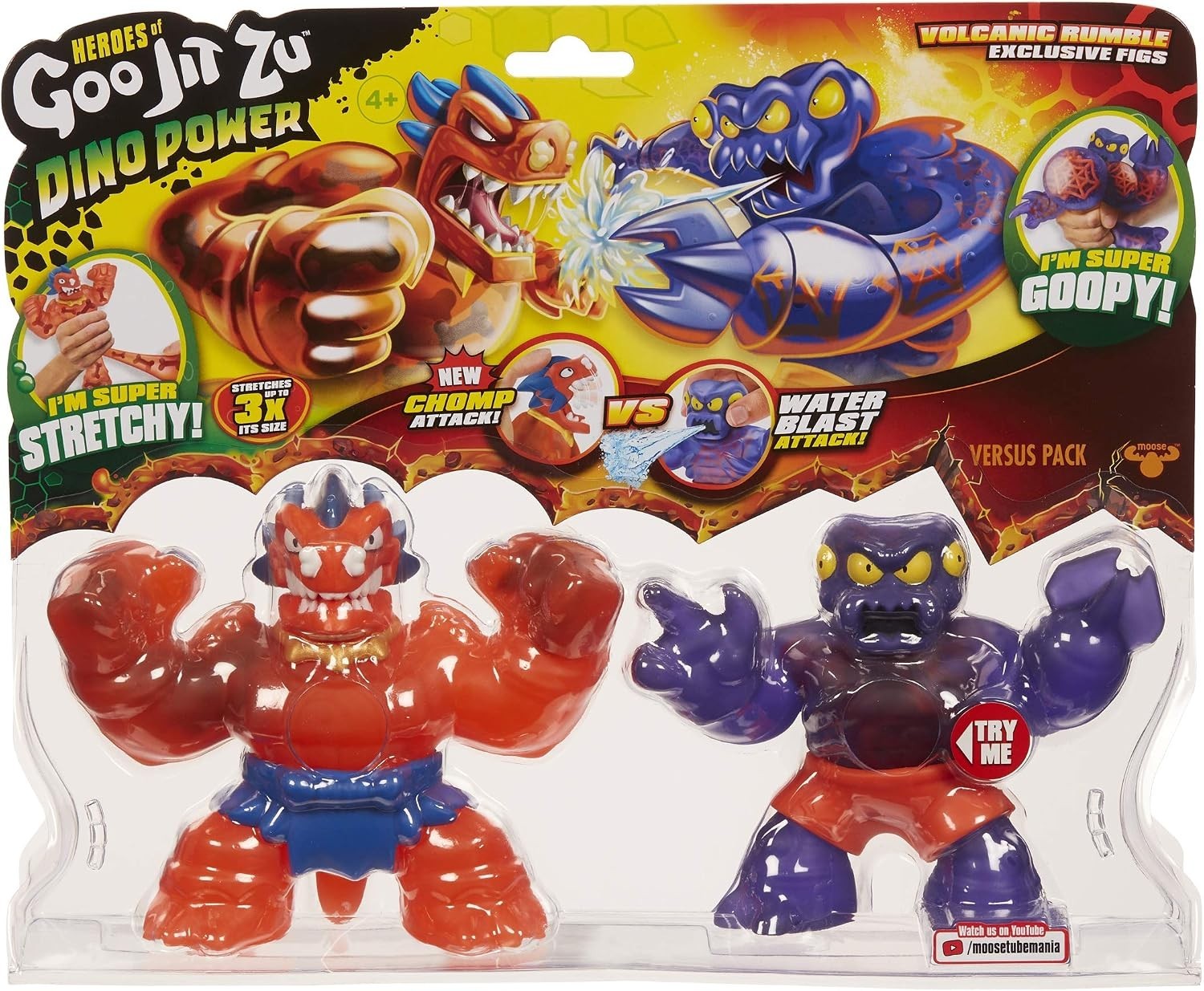 Heroes of Goo Jit Zu Dino Power Volcanic Rumble Blazagon vs Redback