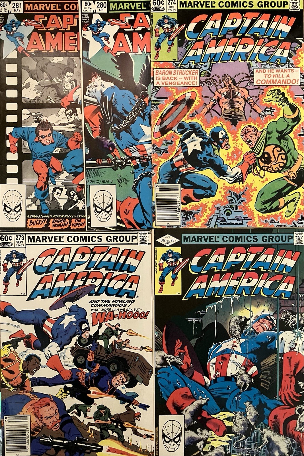 Captain America #272 273 274 280 281 1° App Vermin Marvel Comics 1982