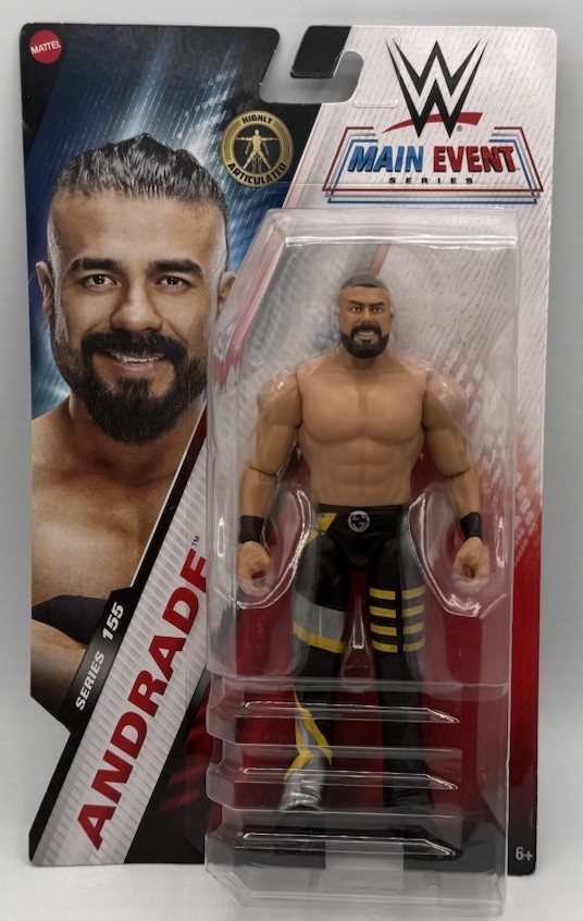 WWE Main Event Series 155 Modellino Andrade Wrestler Mattel 6,5" Nuovo