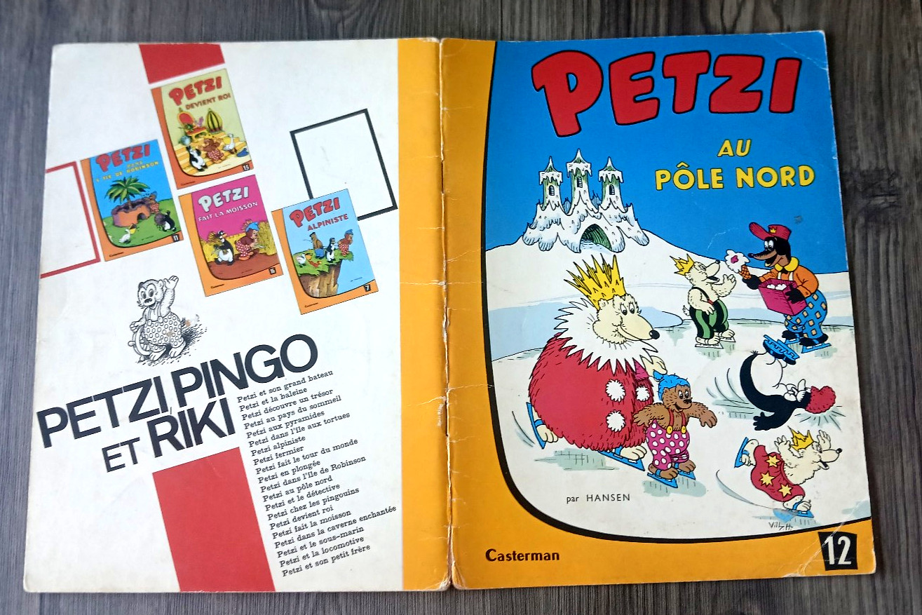 bd  PETZI  n° 12 au pole nord  CASTERMAN  de  1966 HANSEN