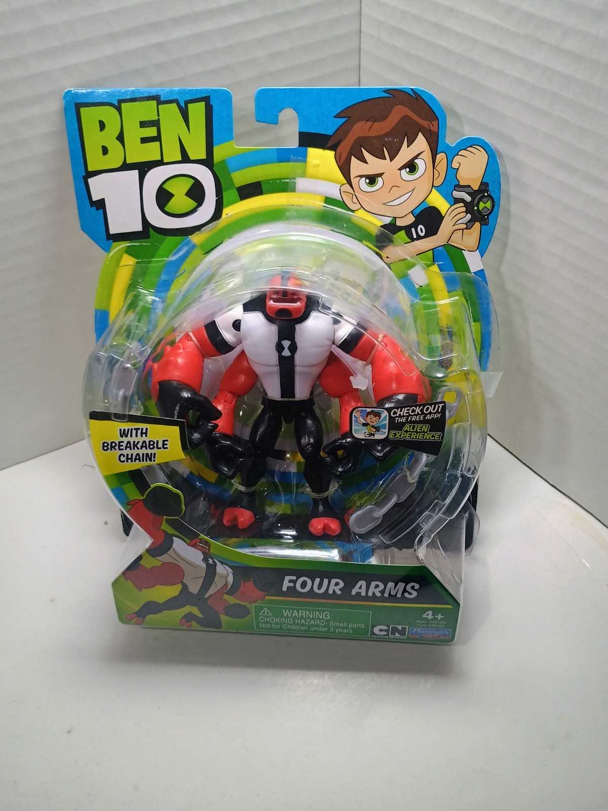 Figurina Ben 10 Quattro Armi Con Catena Rompibile 2017 **Nuova Estratta dalla Card