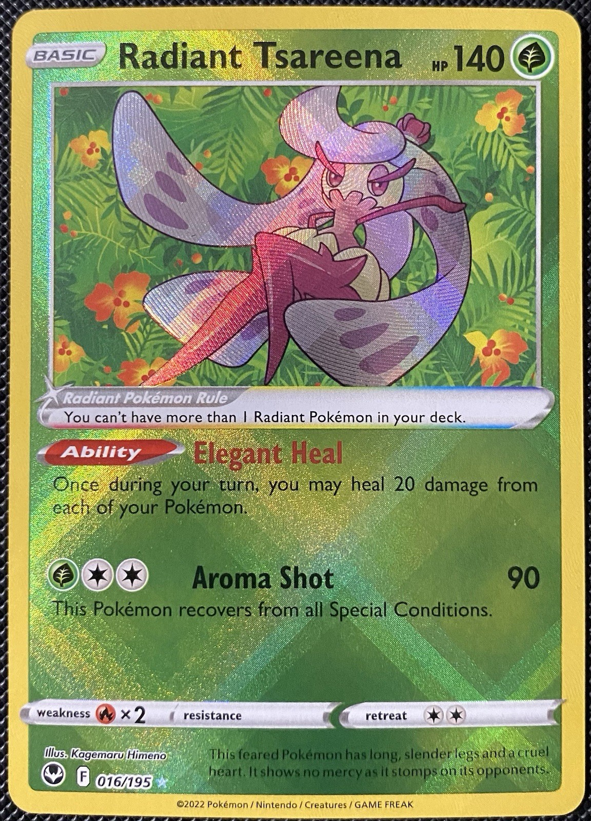Radiant Tsareena 016/195 Swsh12: Sword & Shield Silver Tempest Holo NM Pokémon