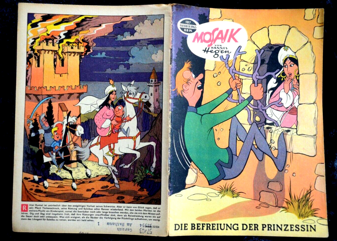 Originale MOSAIK Hannes Hegen Nr. 107 La Liberazione Della Principessa DDR 1965