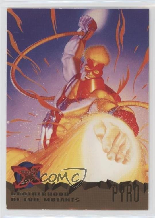 1995 Fleer Ultra Marvel X-Men Confraternita dei Mutanti Mali Pyro #60 te2