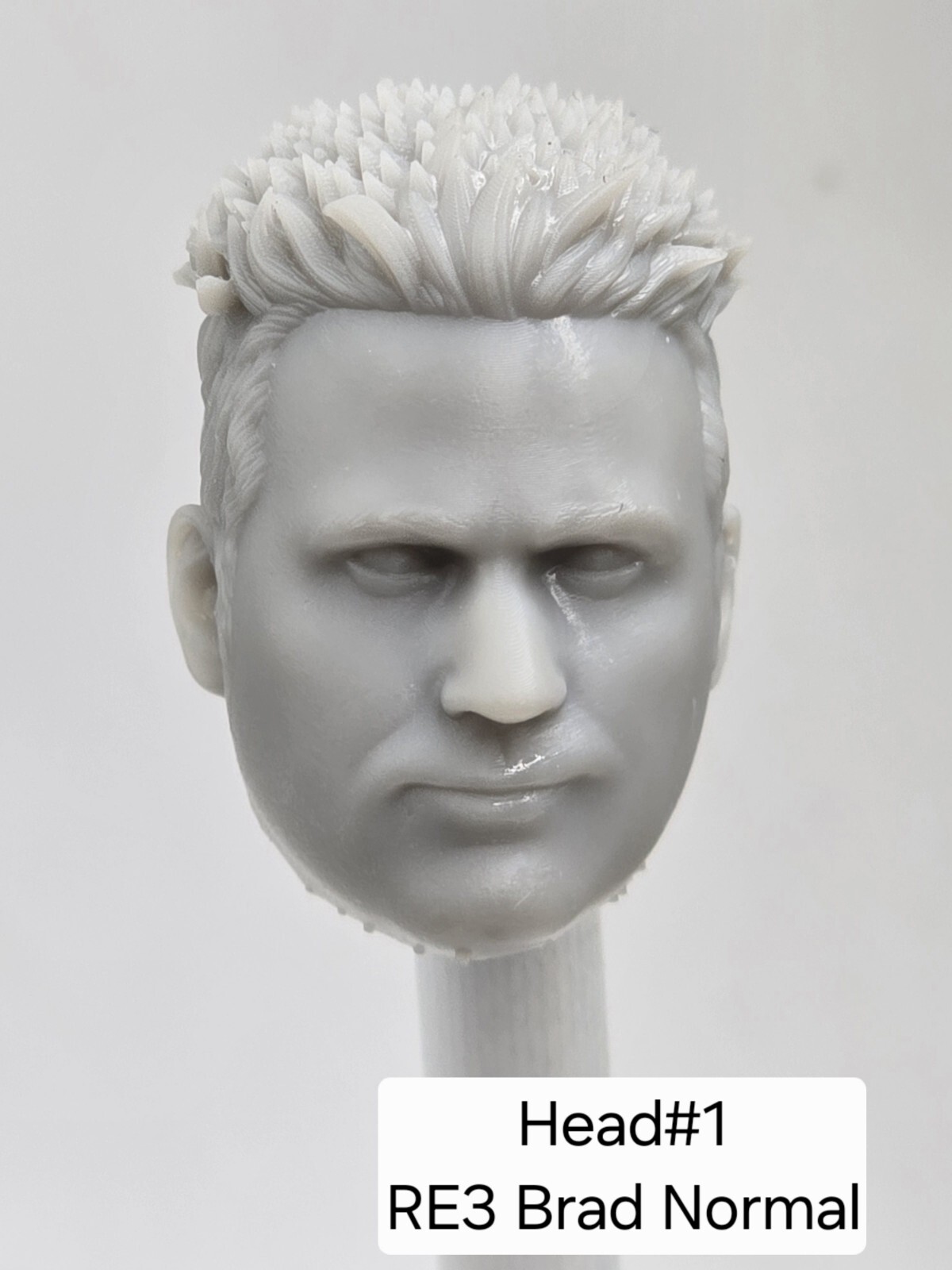 3d Printed RE3 BRAD VICKERS HEAD#1 6" 1:12 Classified/Legends SCALE 