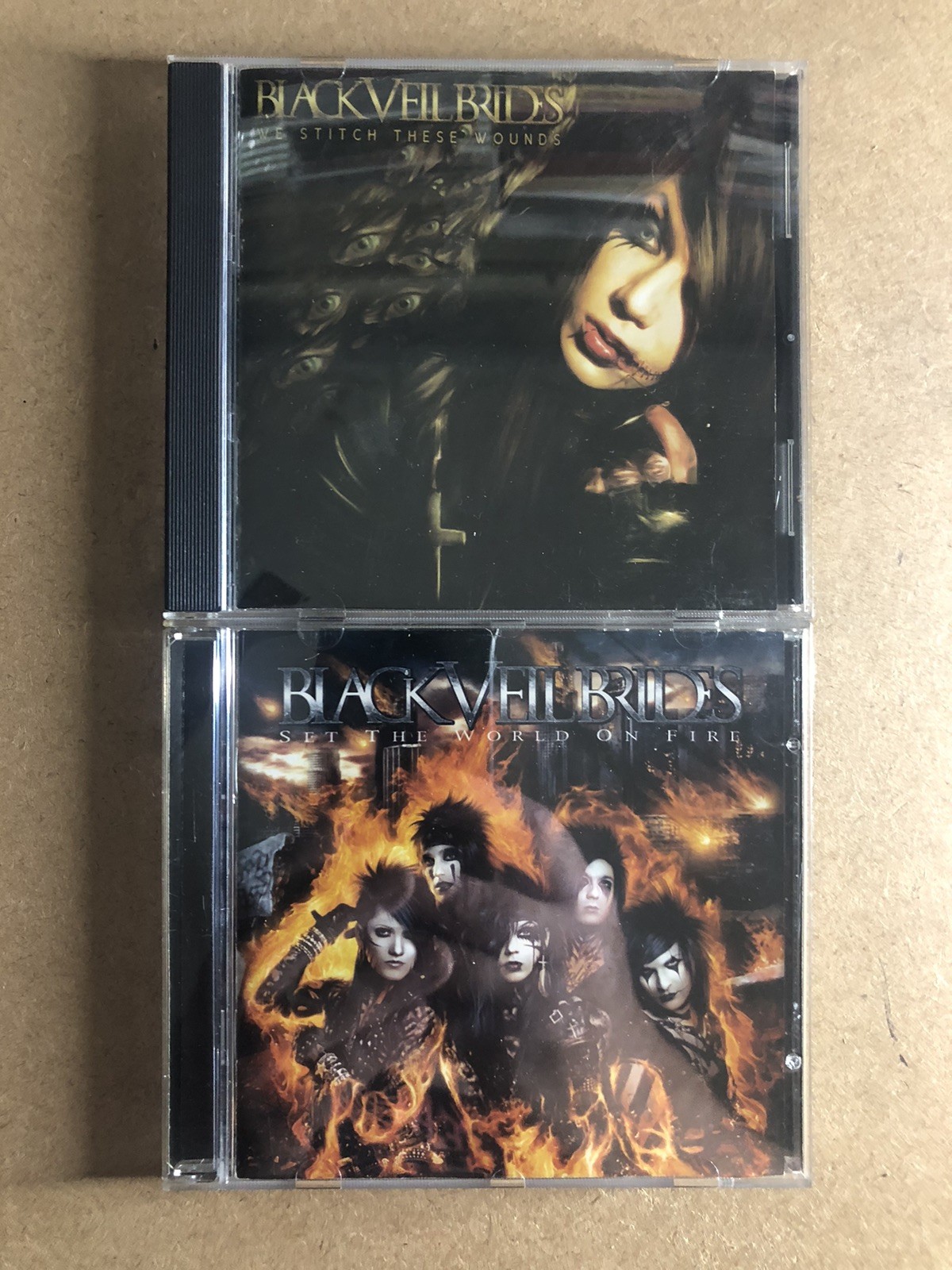 Black Veil Brides: 2 CD Lot Set The World World On Fire & We Stitch These Wounds