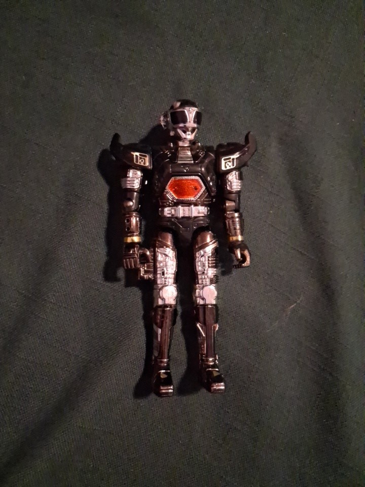 Modellino Bandai 1996 Beetleborgs Shadow Borg nero argento