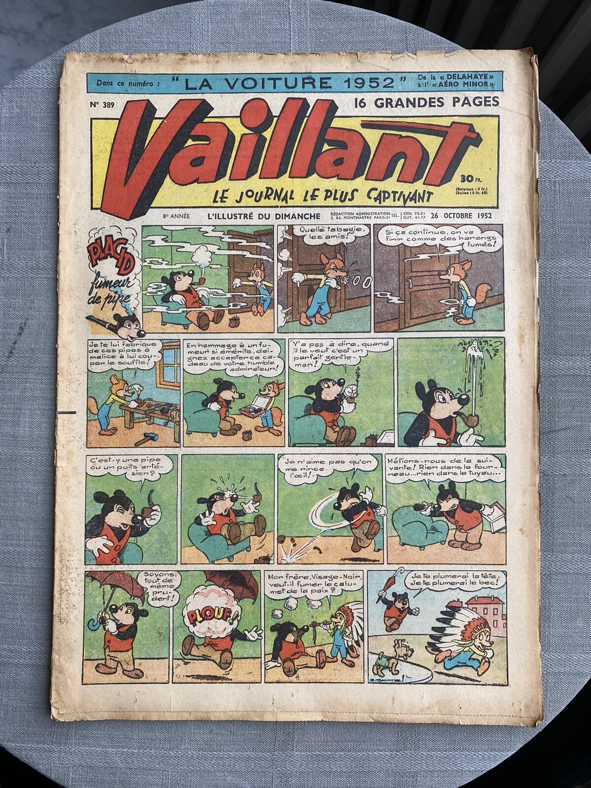 Vaillant Il Giornale Più Coinvolgente N°389 1952 Buone Condizioni