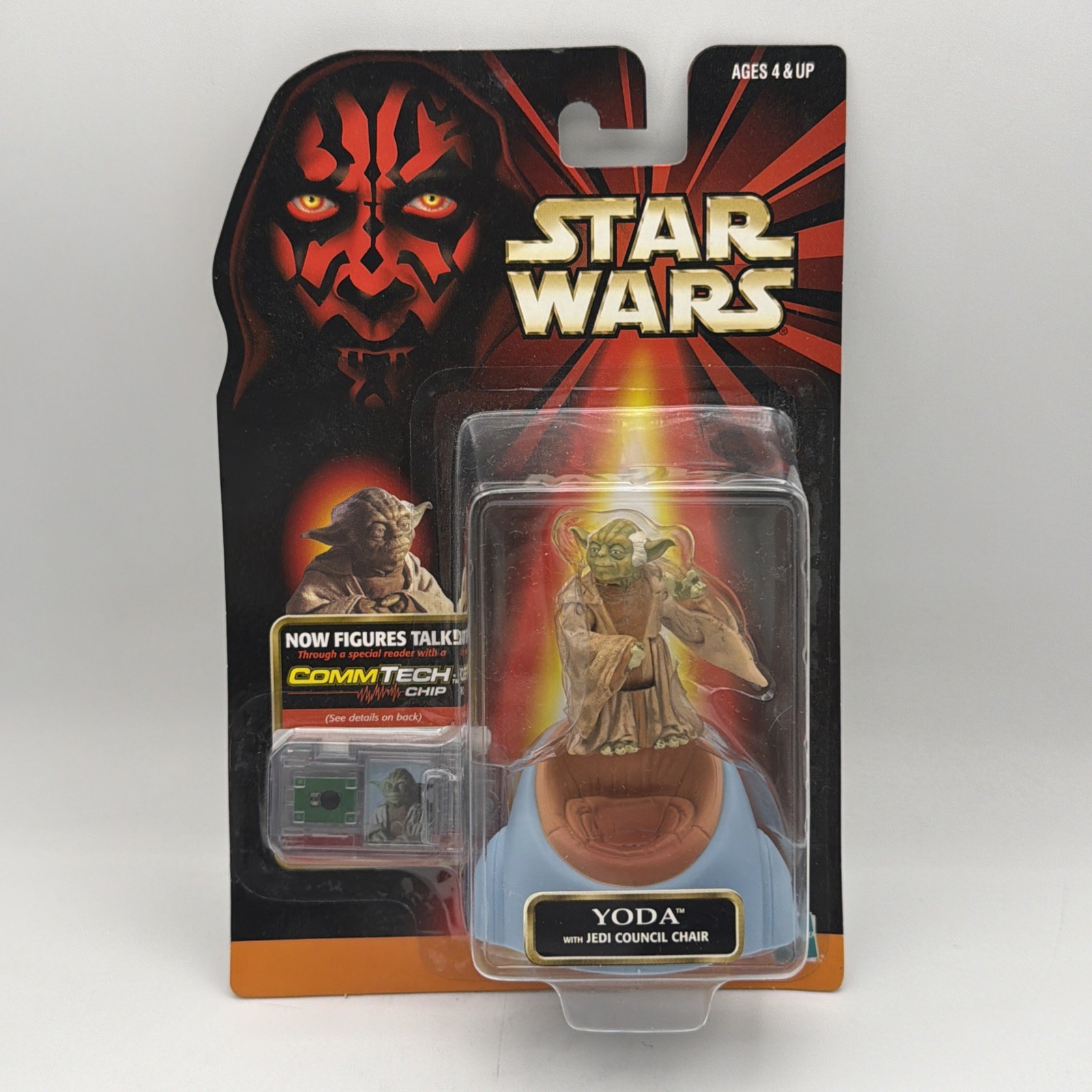 Star Wars Episode 1 Yoda Jedi Council Chair CommTech Chip NIP Hasbro 1998 SEALED