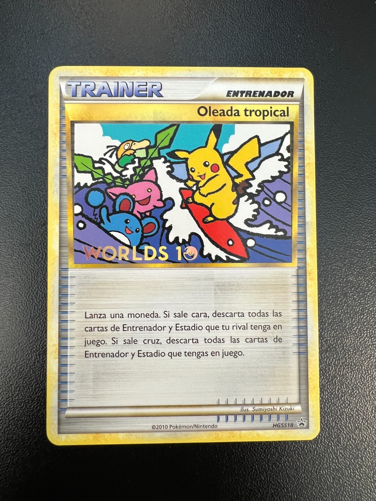 Pokemon SPAGNOLO Tropical Tidal Wave (Oleada tropical) HGSS18 Mondi 10 quasi nuovo!!