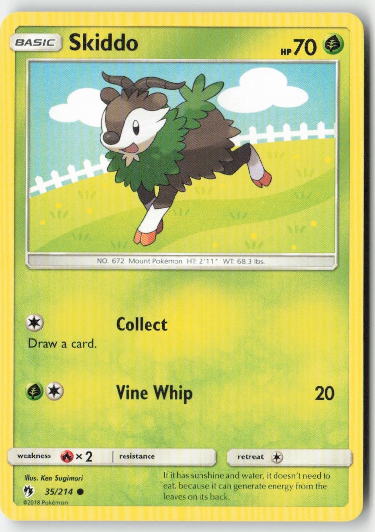 Pokemon - Skiddo #35/214 Regular - Lost Thunder