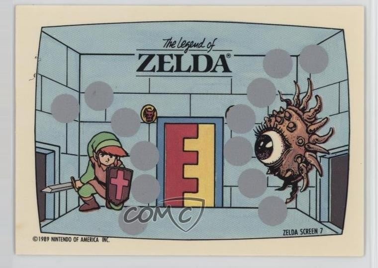 Gioco Topps Nintendo Scratch-Off 1989 La Leggenda di Zelda Schermo 7 #7 19pj