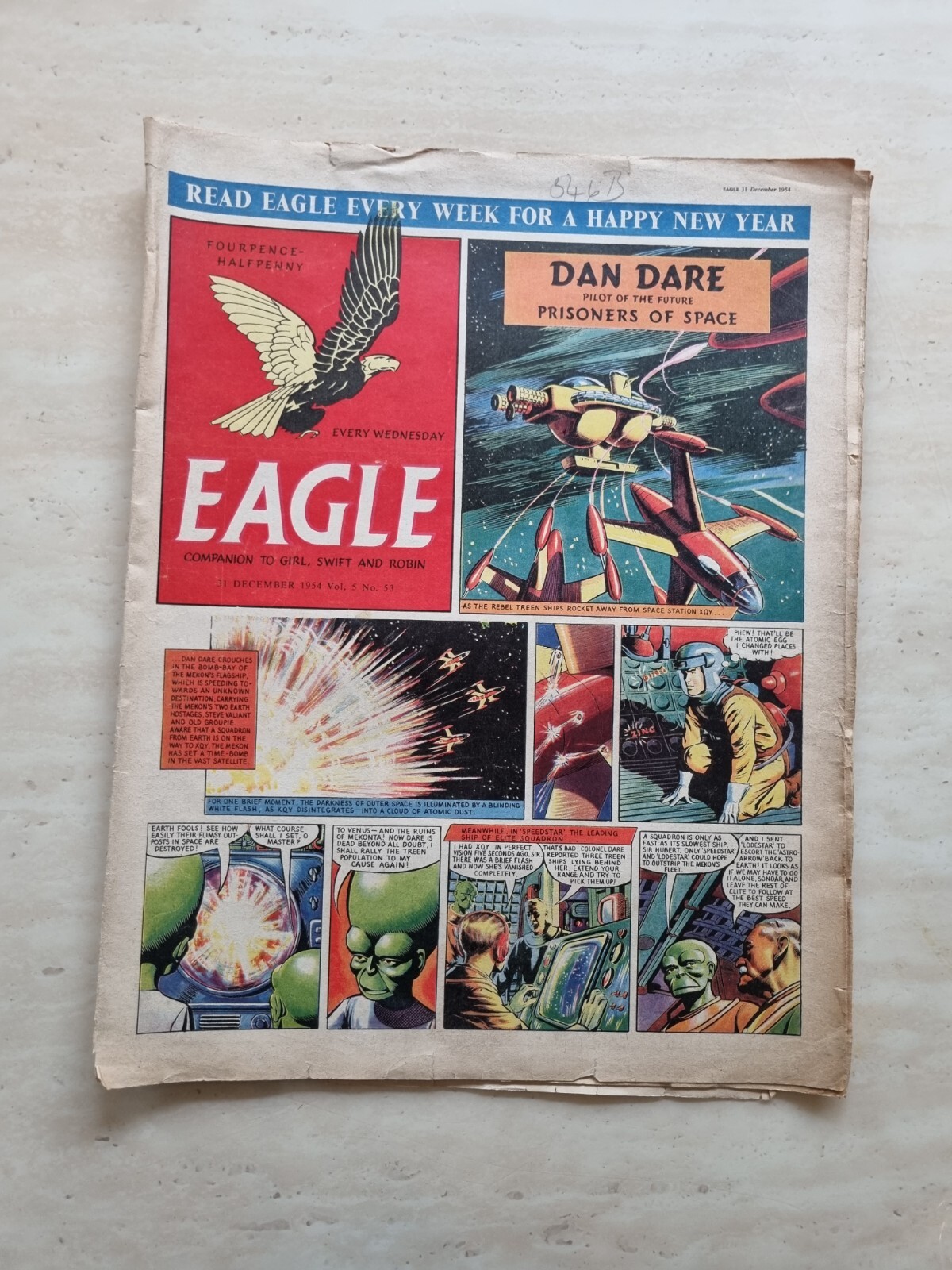 Eagle Comic Vol 5 No 53, 31st December 1954 Dan Dare Prisoner of Space