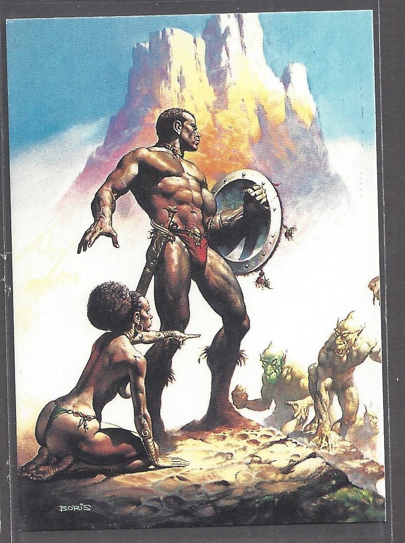 1991 Fumetto Immagini BORIS VALLEJO Serie 1 Trading Card #15 GUERRIERO NUBIANO