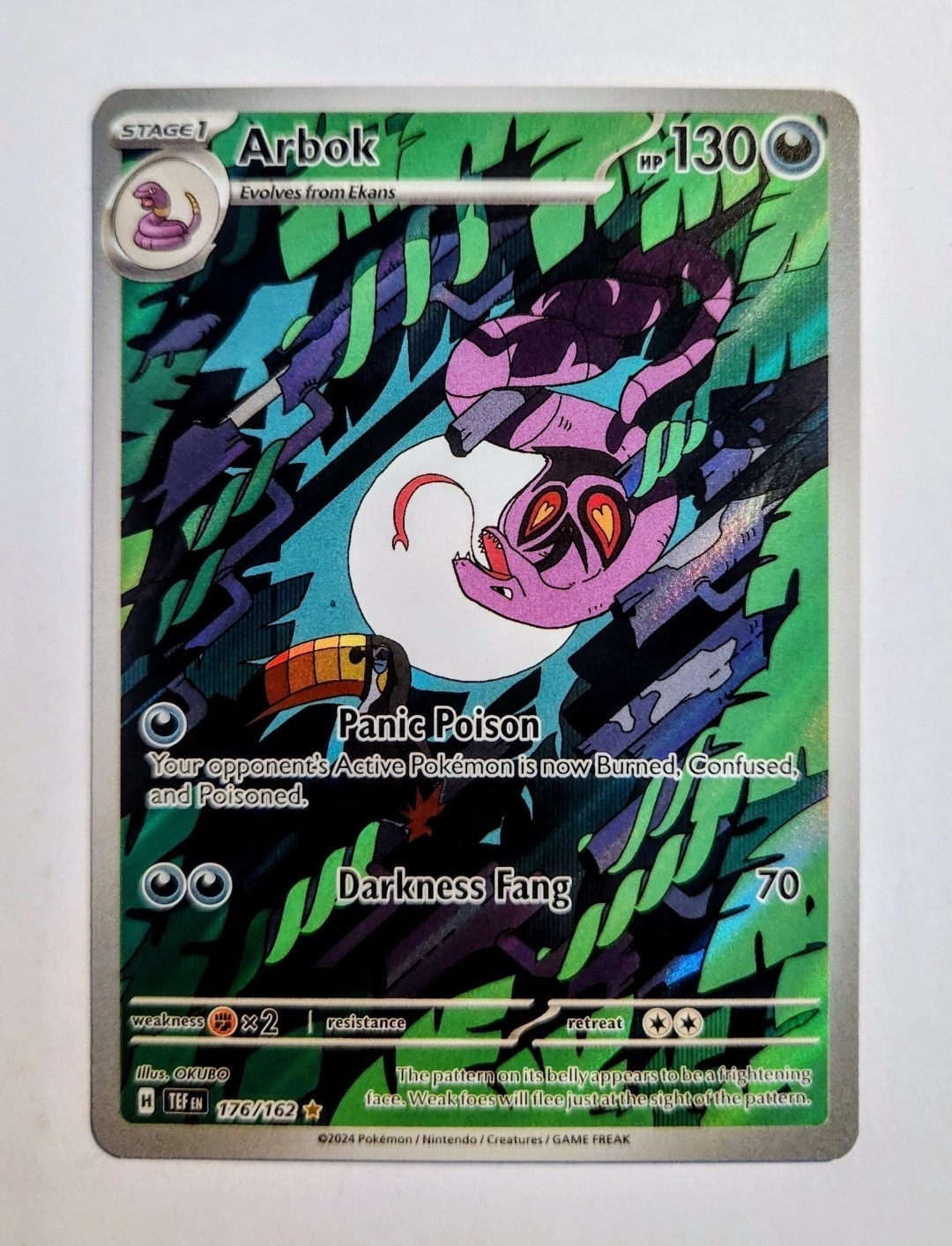 Arbok 176/162 Illustrazione Rara Forze Temporali Pokémon TCG NM - SPEDIZIONE GRATUITA