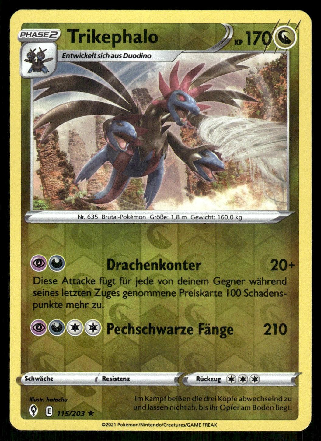 Trikephalo 115/203 Rare Evolving Skies Reverse Holo NM Carta Pokemon Italiano