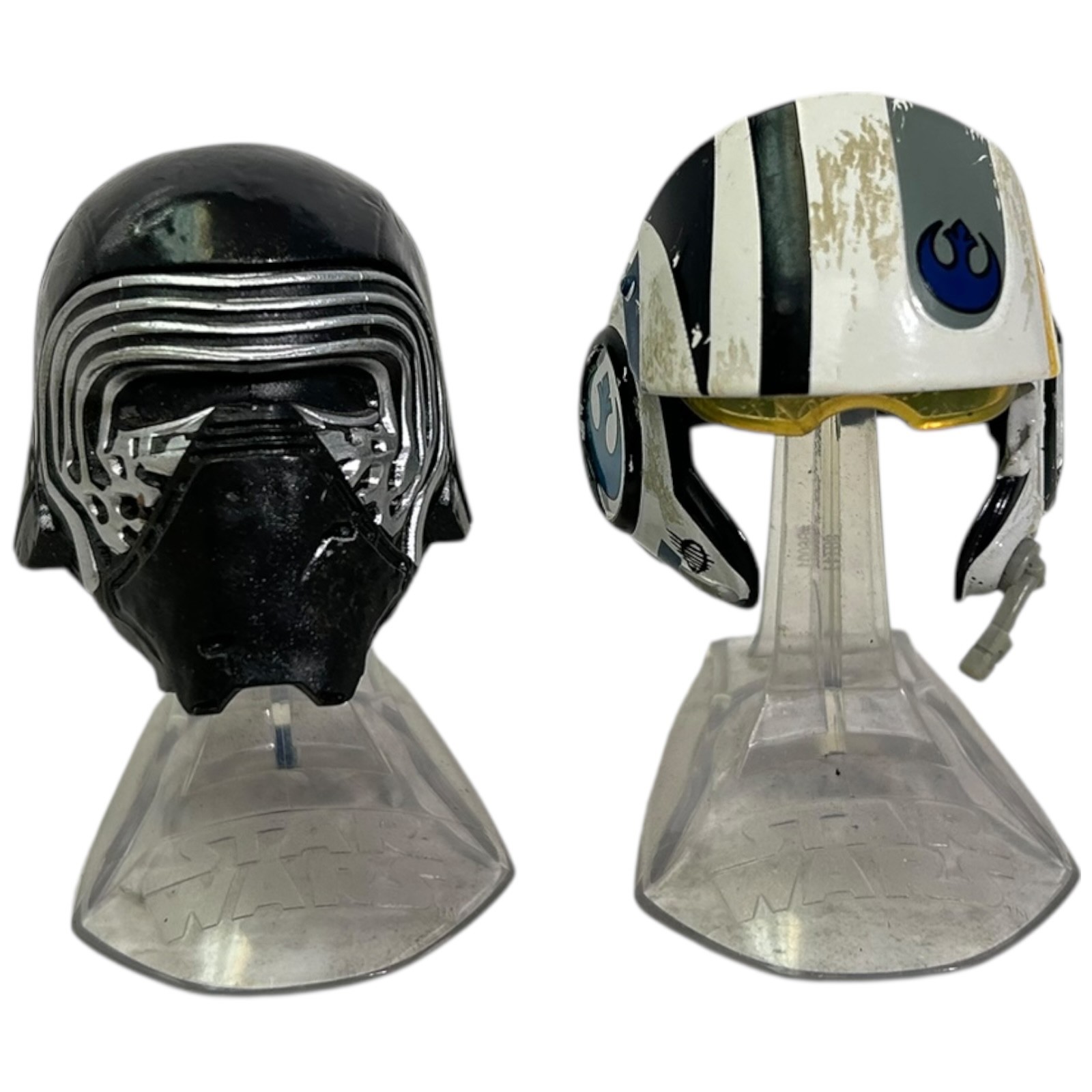 Elmetti Star Wars serie nera Kylo Ren & Poe Dameron Hasbro usati