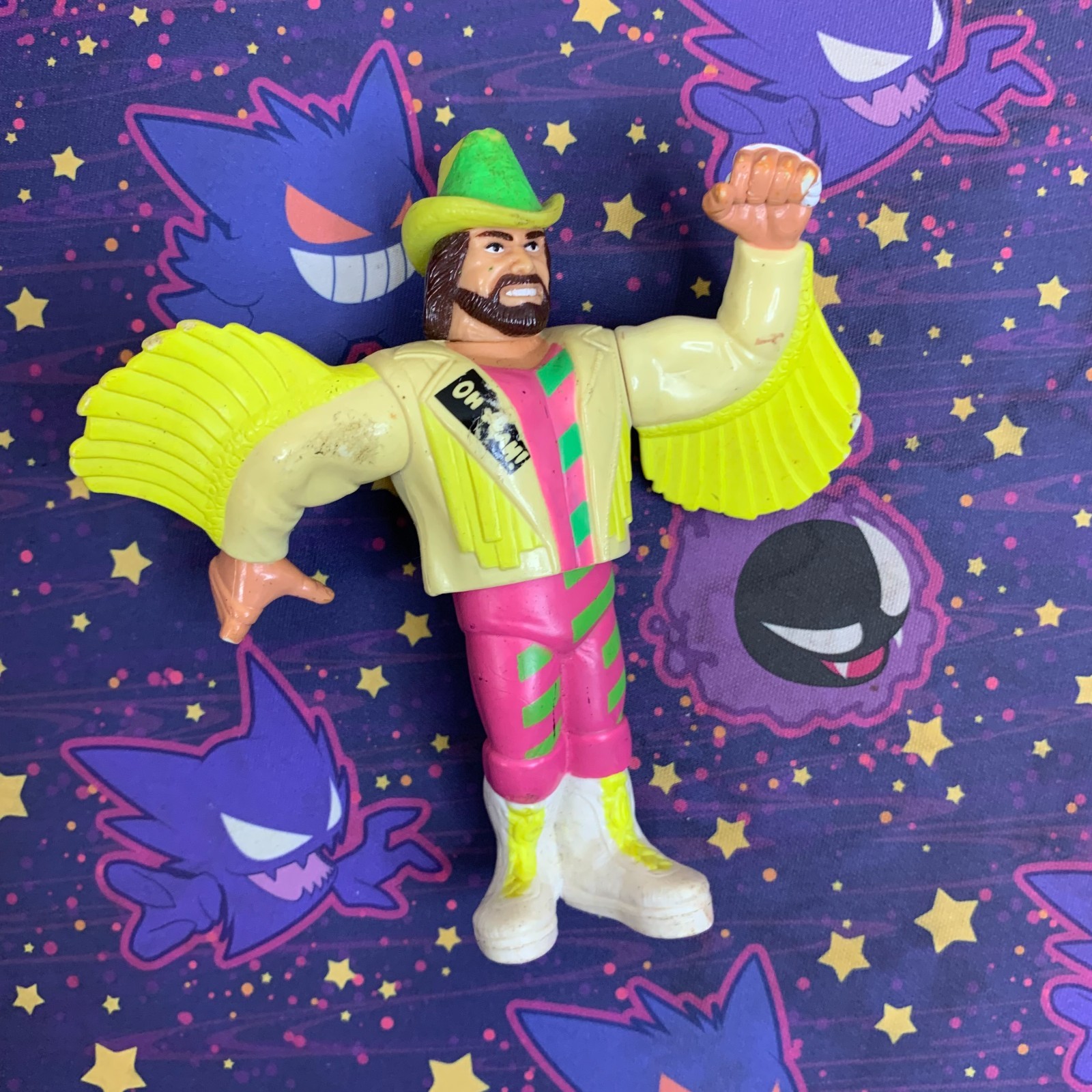 Hasbro WWF Series 5 Macho Man Figure Broken Finger WWE 1993 vintage