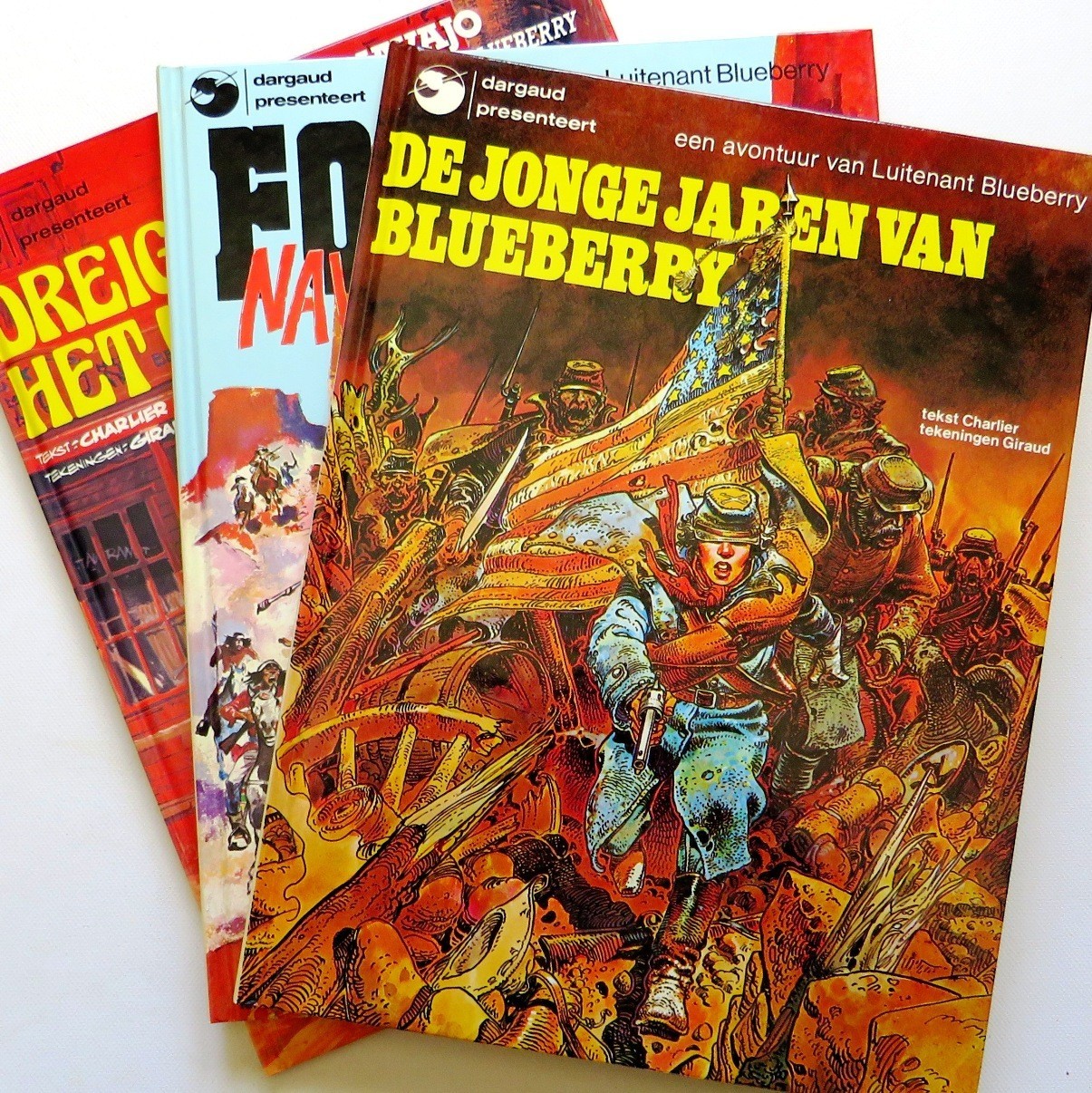 BLUEBERRY = lotto 3 fumetti HC Dargaud Bruxelles 1977-78 Giraud Charlier PERFETTI