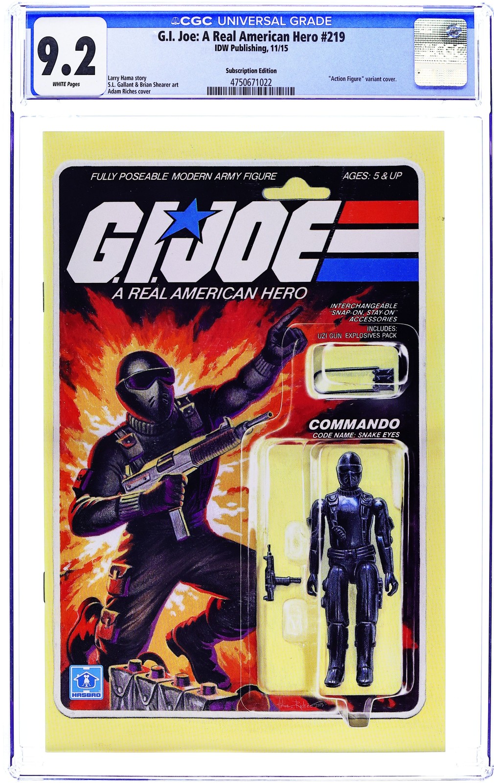 GI Joe Un vero eroe americano #219SUB CGC 9.2 2015 4750671022