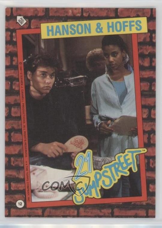 1987 Topps 21 Jump Street Hanson & Hoffs #12 2f4