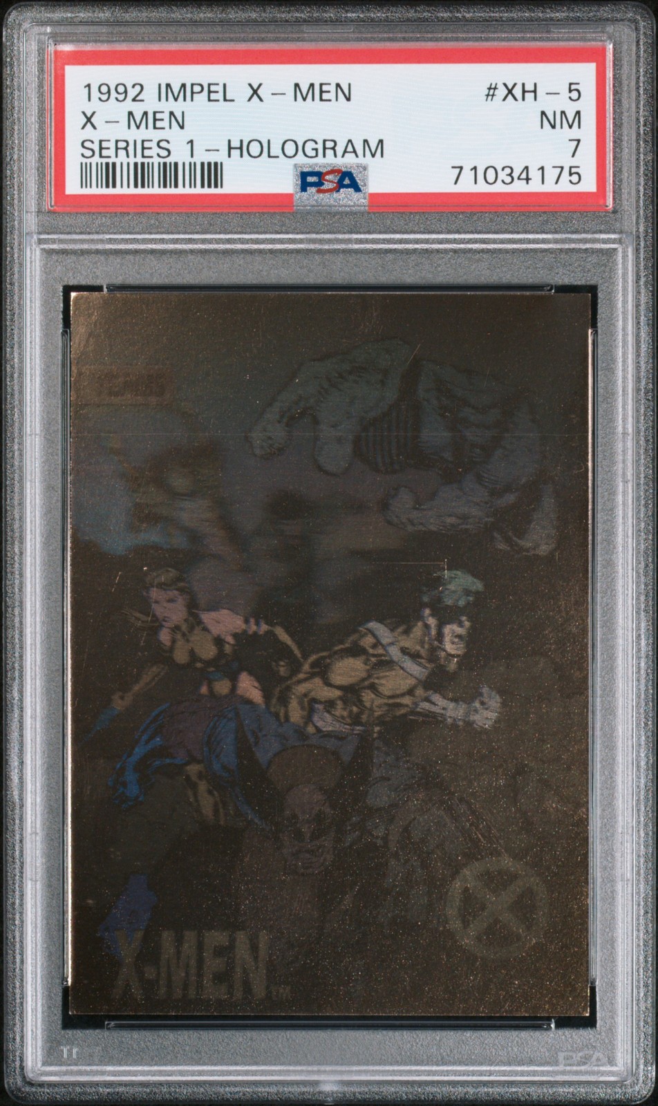 1992 IMPEL X-MEN SERIE 1-OLOGRAMMA #XH-5 X-MEN PSA 7