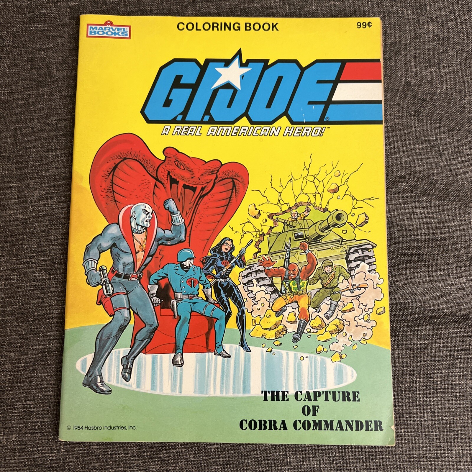G.I. Libro da colorare JOE LA CATTURA DEL COMANDANTE DI COBRA (Marvel & Hasbro 1984) 