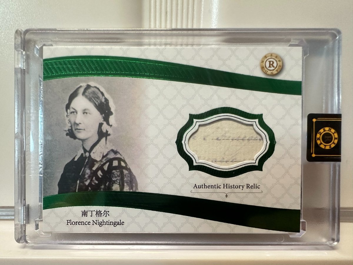 2026 Eternal Resplendent Florence Nightingale Authentic History Relic Green /5