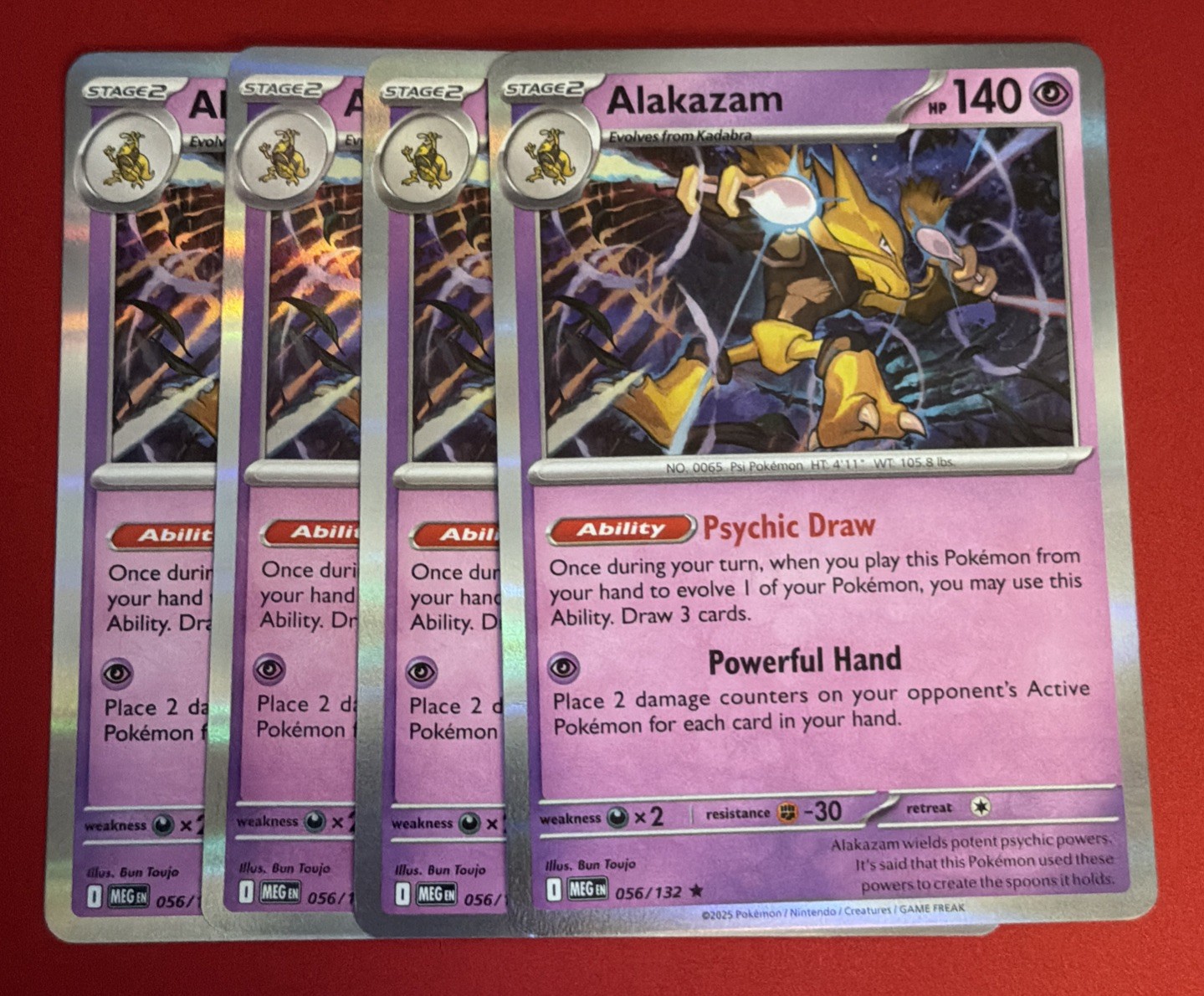 Alakazam 056/132 Me01: Mega Evolution Holo X4