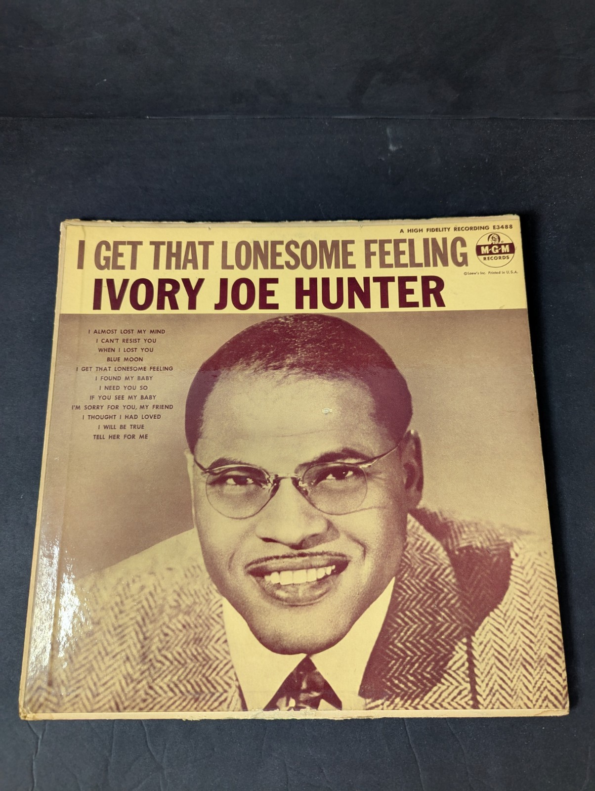 IVORY JOE HUNTER: i get that lonesome feeling MGM 12" LP 33 RPM