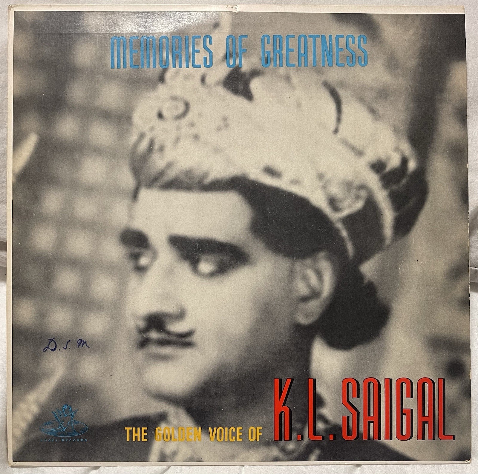 K.L. Saigal Memories of Greatness The Golden Voice Angel LP India Vinyl