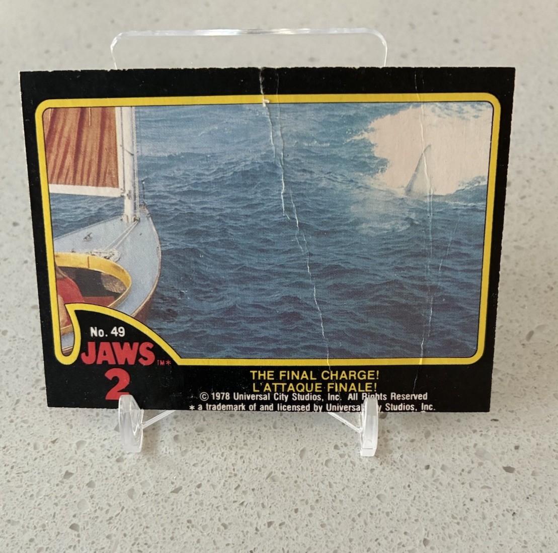 1978 O-Pee-Chee  Jaws 2 #49 The final Charge!  (Good)