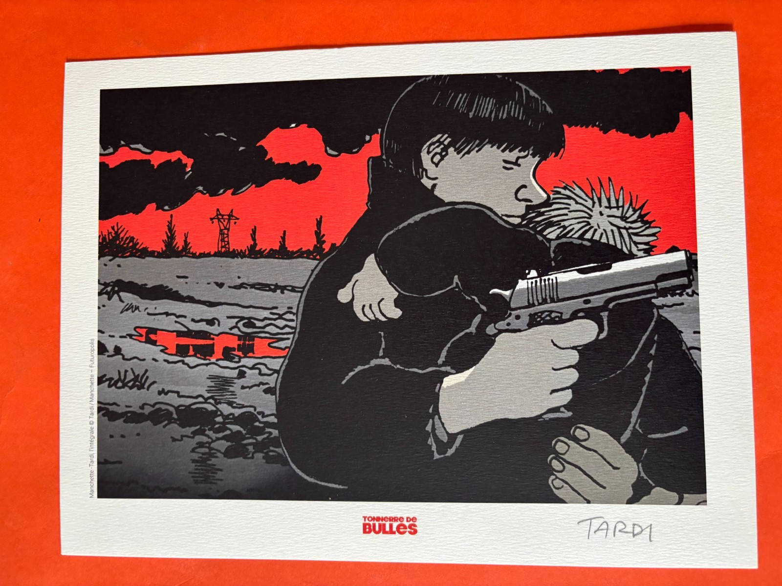 TARDI EX LIBRIS SIGNE LE PETIT BLEU DE LA COTE OUEST 24 X 18 NEUF