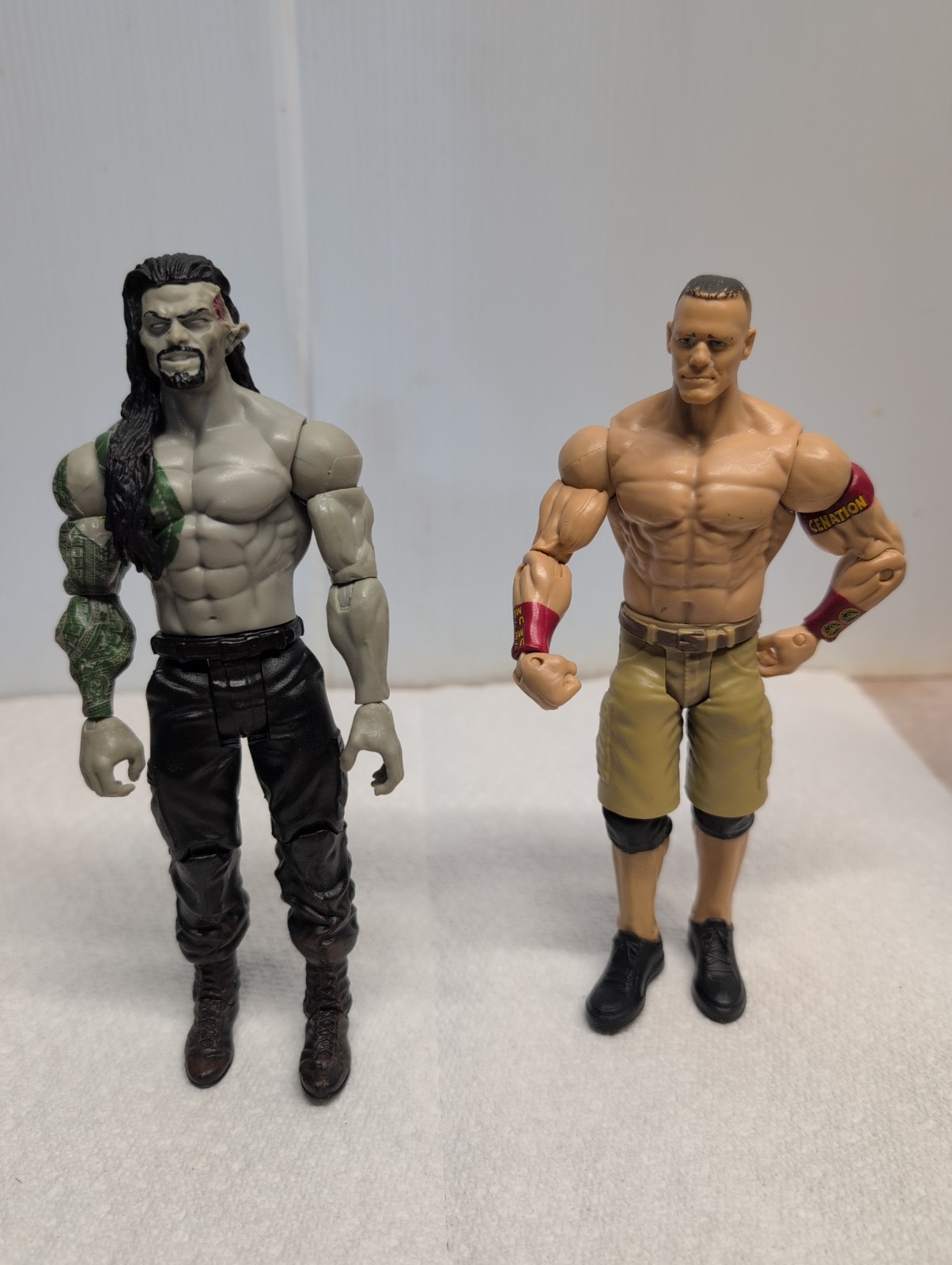 2013 WWE Zombies Roman Reigns And John Cena Action Figures